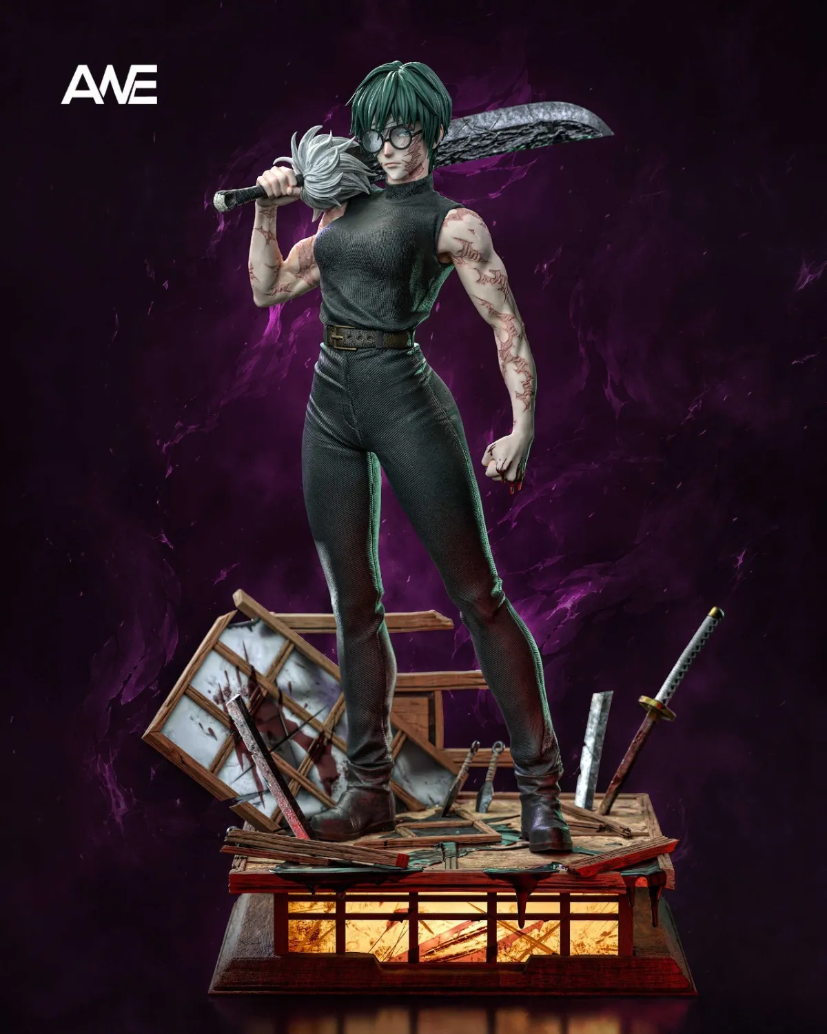bf3d2458ee3d124a 【Pre order】ANE Studio Jujutsu Kaisen Zenin Maki Resin Statue - Image 1