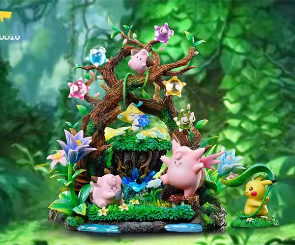 【Pre order】DM-STUDIO Pokemon ecological series Clefairy&Jirachi Resin Statue