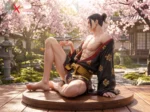 【Pre order】Floating Light × Mochi Studio Jujutsu Kaisen Geto Suguru Cherry Blossom Yukata Ver. - Image 2