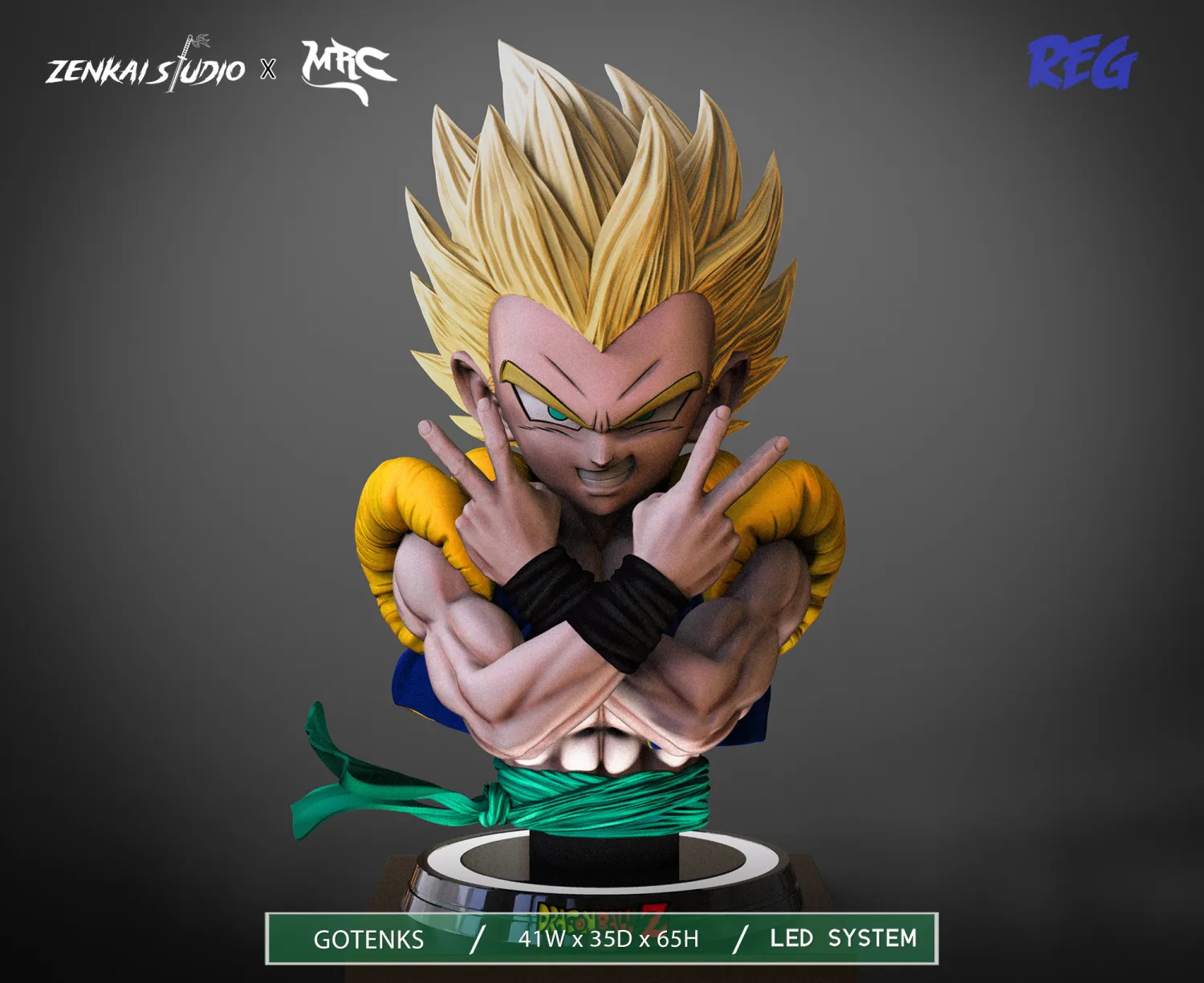 d15934b47ba96f75 【Pre order】ZENKAI x MRC Studio 1/1 Gotenks bust - Image 1