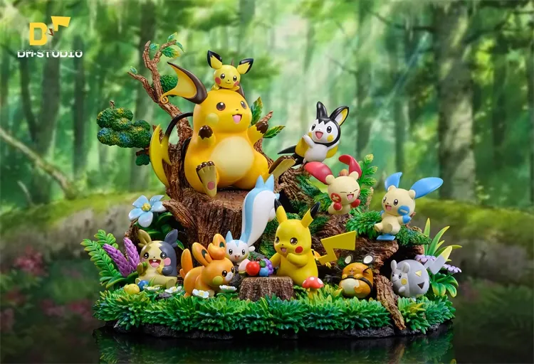 d28911ffc7fbb85b 【Pre order】DM STUDIO Pokemon Electric type family Resin Statue - Image 1
