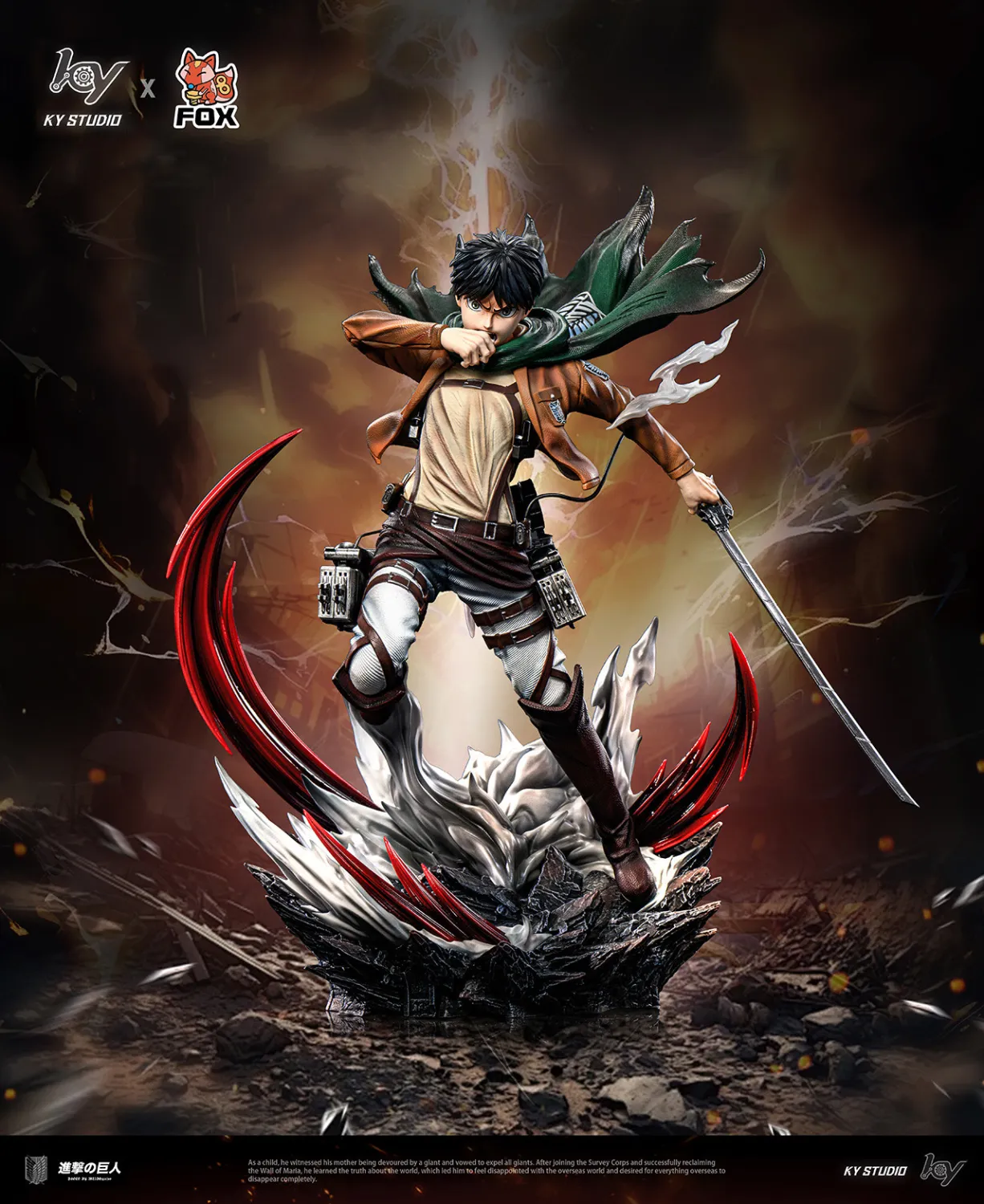d5a808e3c6d1dd54 【Pre order】KY Studio x Fox Studio 1/6 Attack on Titan Eren Jaeger - Image 1