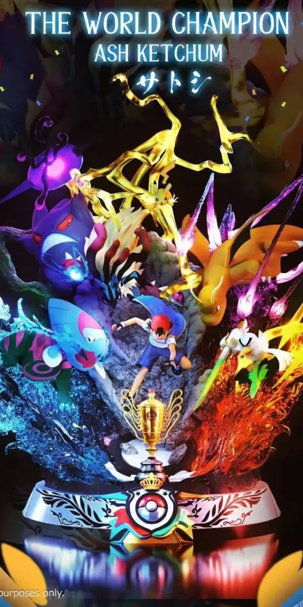 【In Stock】PC House Pokemon We are champions Ash Ketchum Resin Statue