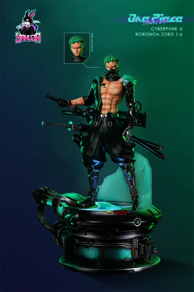 e0bd06aab8c4d491 【Pre order】YAKUZA studio One Piece Cyberpunk Zoro 1/6 Scale Resin Statue Deposit - Image 1