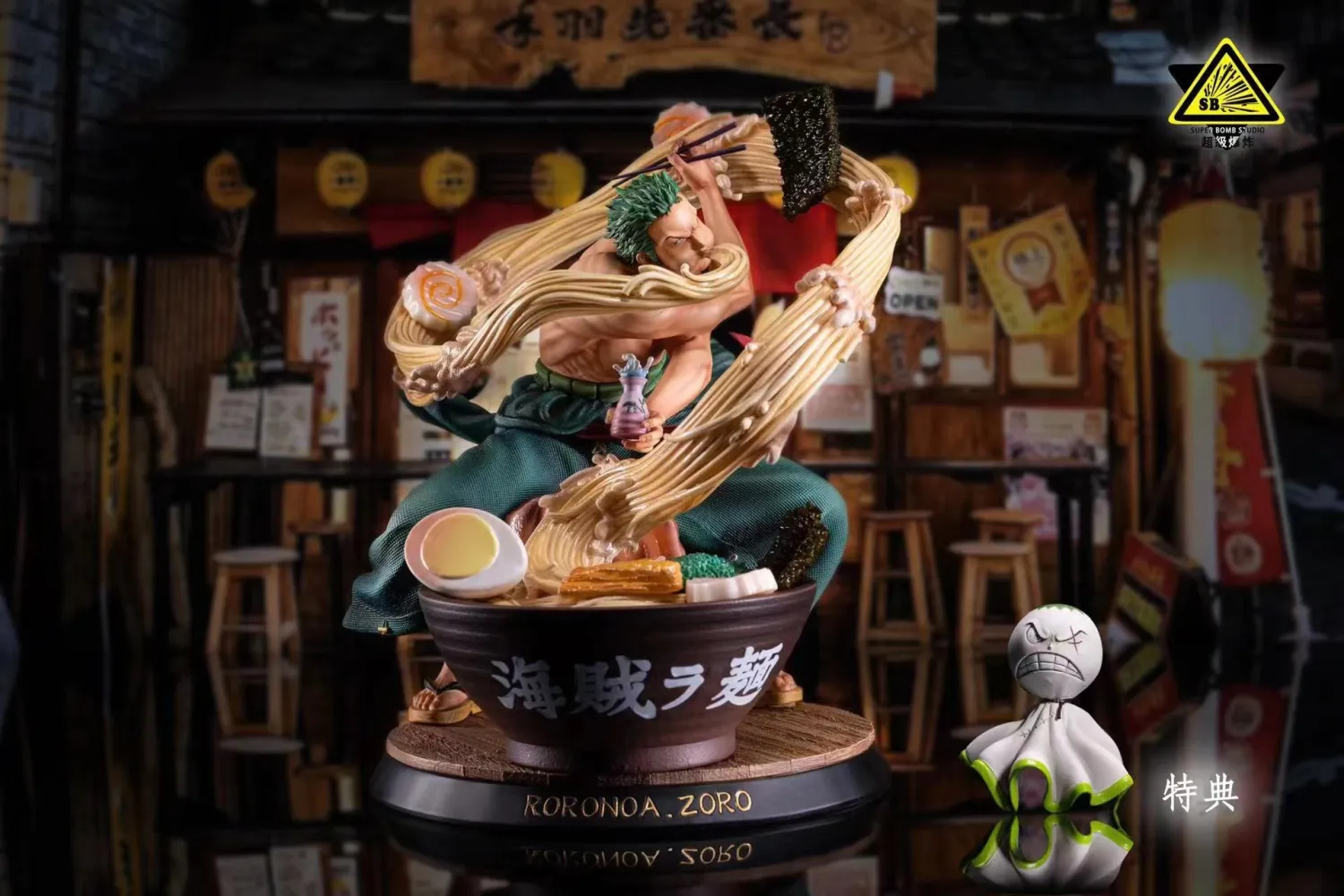 e0d26189cc1fc904 【Pre order】SuperBomb Studio One Piece Roronoa Zoro Eating Noodle Resin Statue Deposit - Image 1