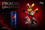 【Pre order】WanJie Studio Pokemon Pikachu Cos Chainsaw Man-Denji Resin Statue - Image 2