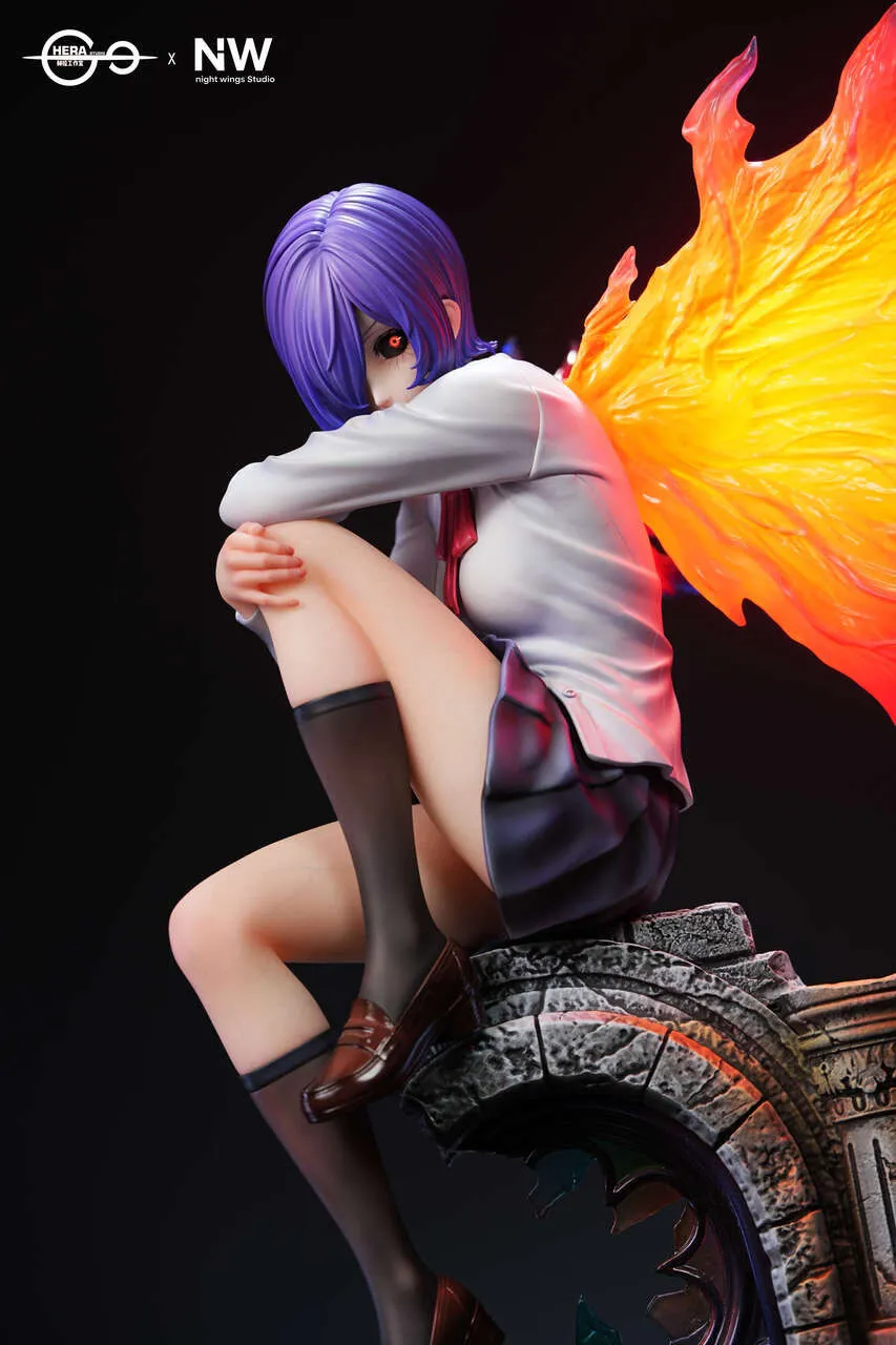 01fd43fcde4e471e 【Pre order】HERA Studio × Night Wing Studio 1/6&1/4 Tokyo Ghoul Touka Kirishima with LED Resin Statue - Image 1