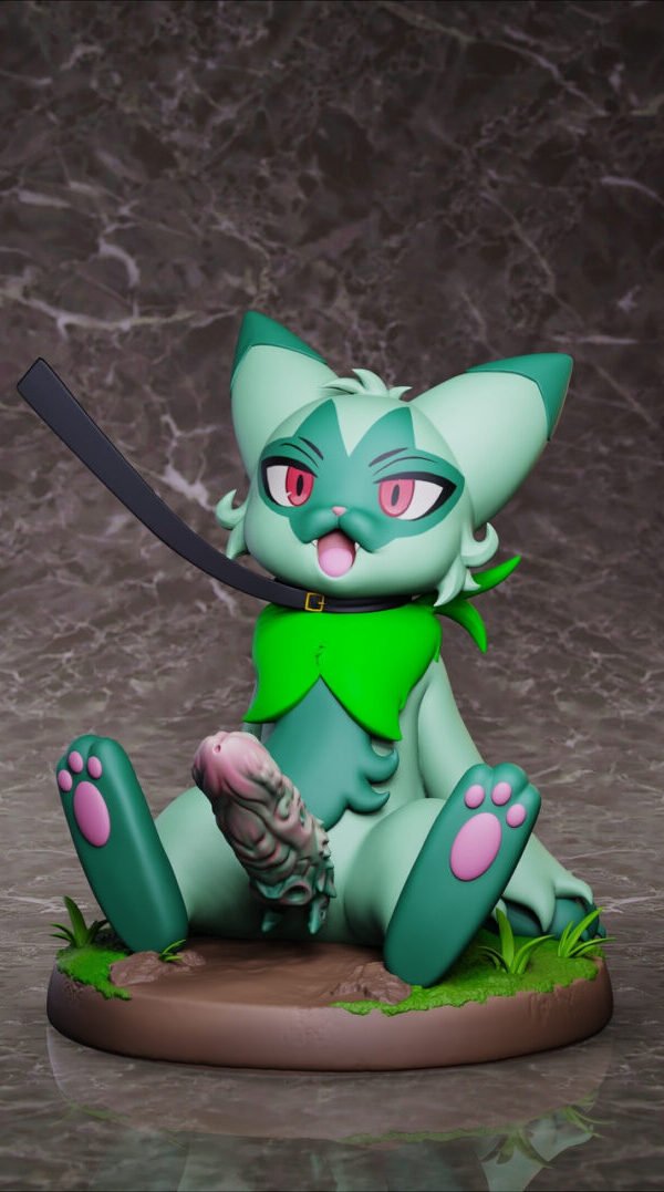 Proprieter Secret Studio – Sprigatito Pokémon-Inspired Resin Statue