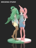 Zhu Yi Wan Jia Studio – Furry Sylveon x Leafeon Pokémon Themed Resin Collectible - Image 11