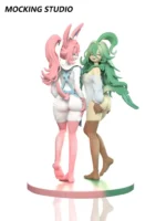 Zhu Yi Wan Jia Studio – Furry Sylveon x Leafeon Pokémon Themed Resin Collectible - Image 2