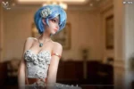 【Pre order】Venus Studio 1/4 Evangelion Ayanami Rei Wedding Dress Statue - Image 7
