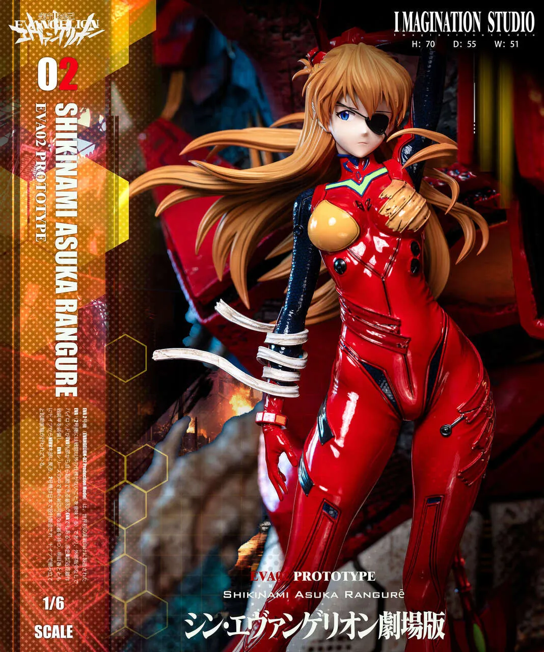 613a416523346567 【In Stock】Imagination Studio 1/6 Neon Genesis Evangelion Asuka & Ayanami Rei - Image 1