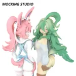 Zhu Yi Wan Jia Studio – Furry Sylveon x Leafeon Pokémon Themed Resin Collectible - Image 21