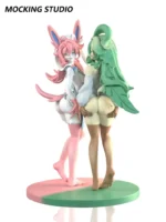 Zhu Yi Wan Jia Studio – Furry Sylveon x Leafeon Pokémon Themed Resin Collectible - Image 19