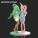 Zhu Yi Wan Jia Studio – Furry Sylveon x Leafeon Pokémon Themed Resin Collectible - Image 17