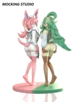Zhu Yi Wan Jia Studio – Furry Sylveon x Leafeon Pokémon Themed Resin Collectible - Image 15