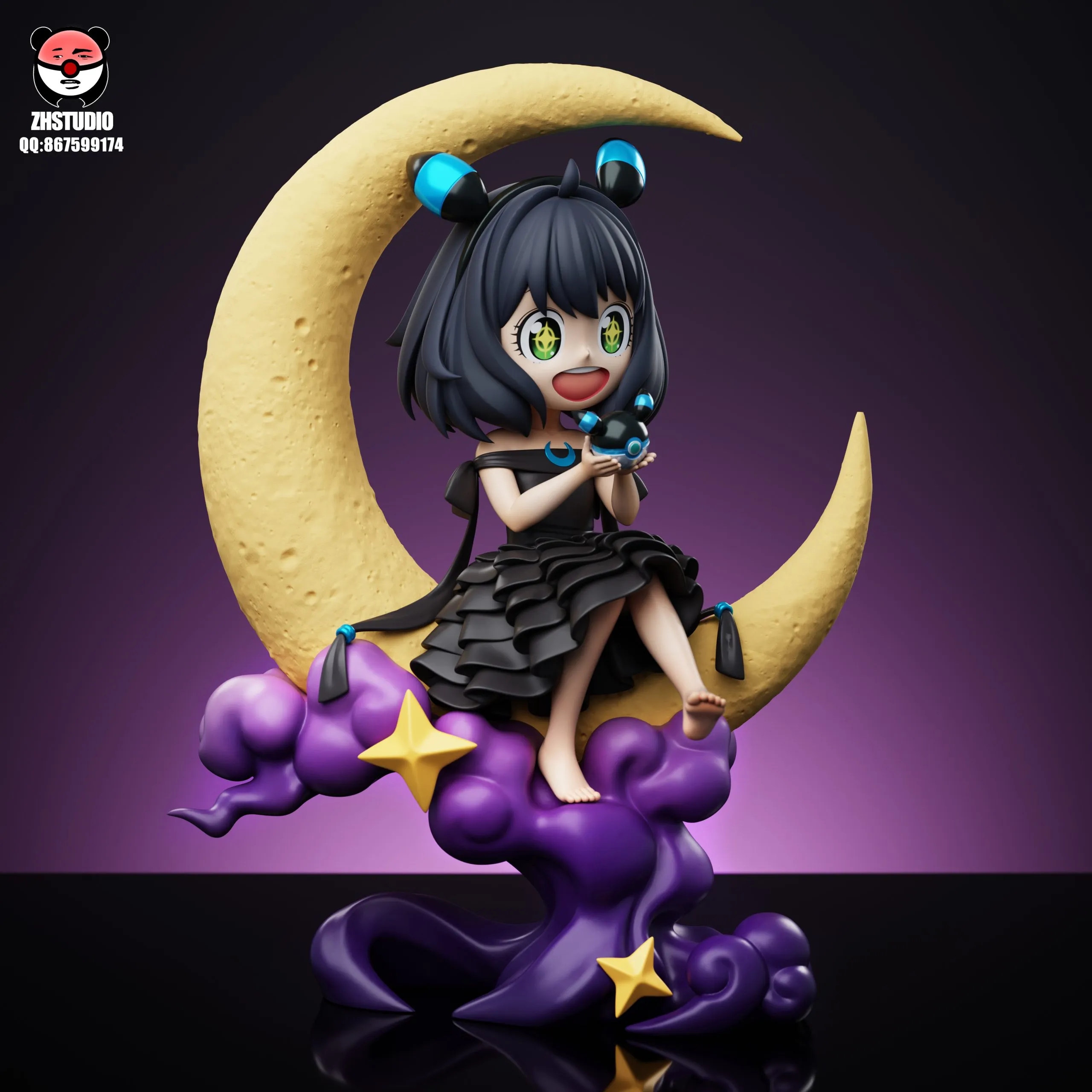 ZH Studio – Pokémon Series Anya Forger COS Umbreon Valentine’s Day Limited - Image 3