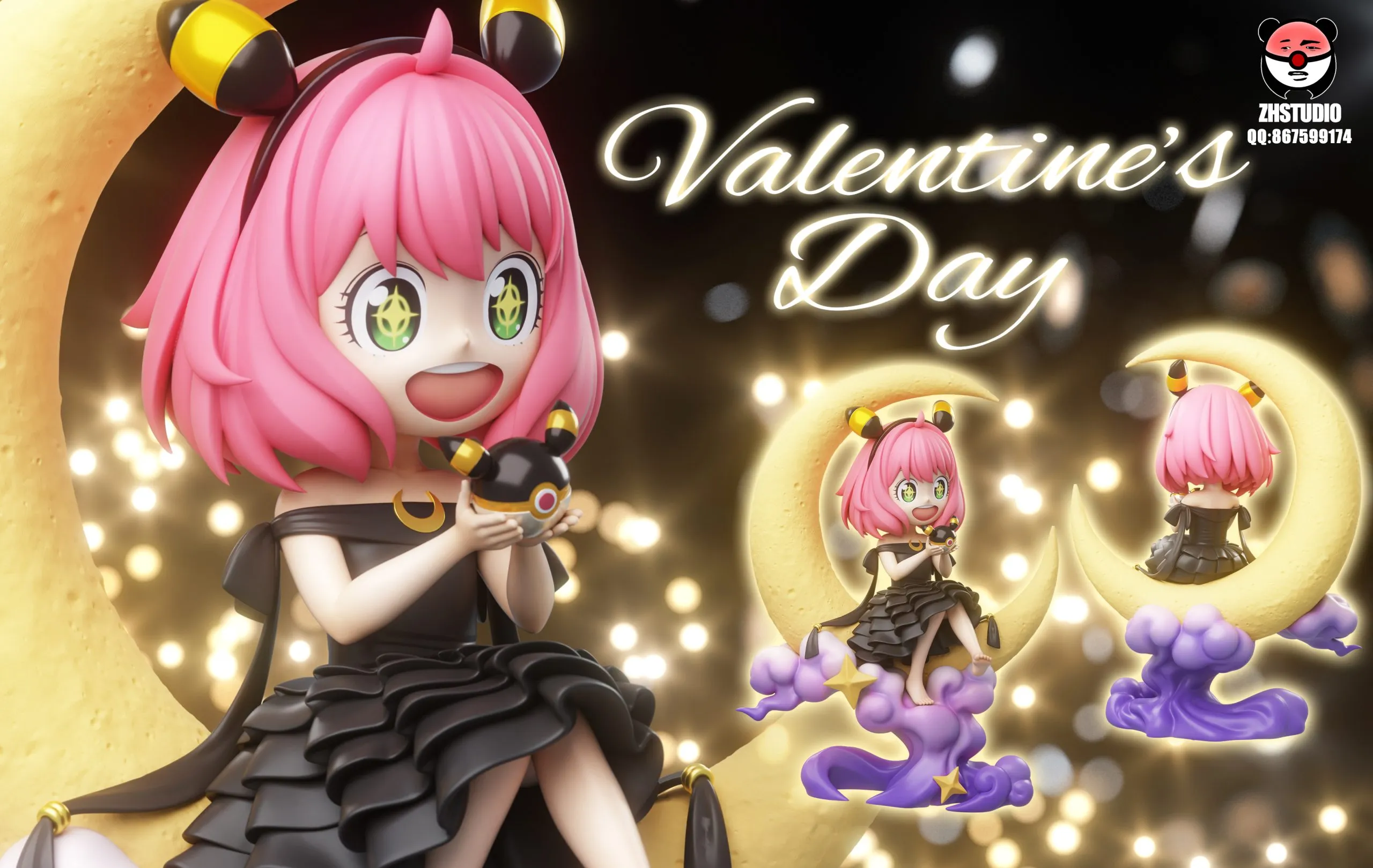 ZH Studio – Pokémon Series Anya Forger COS Umbreon Valentine’s Day Limited - Image 7