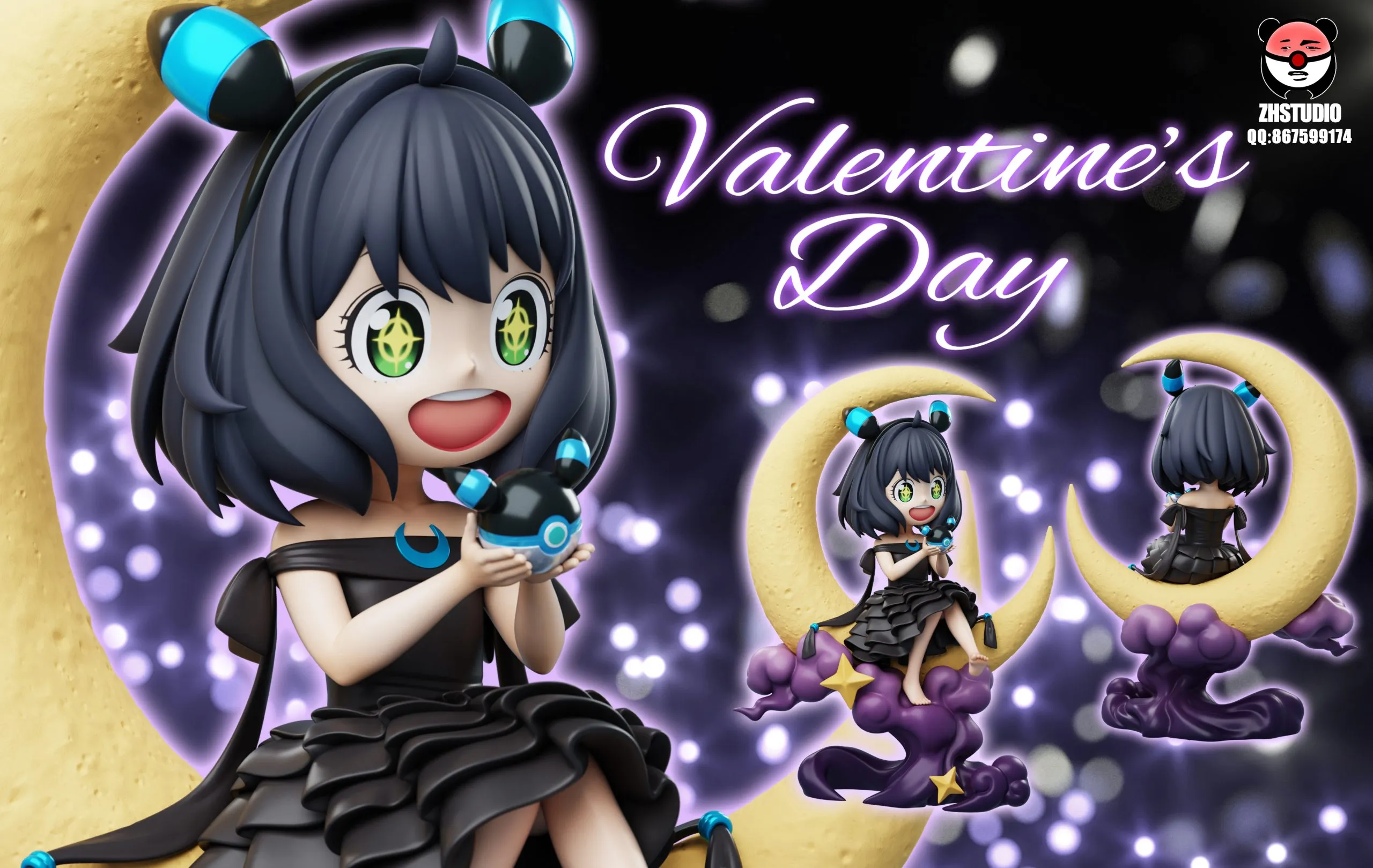ZH Studio – Pokémon Series Anya Forger COS Umbreon Valentine’s Day Limited - Image 6
