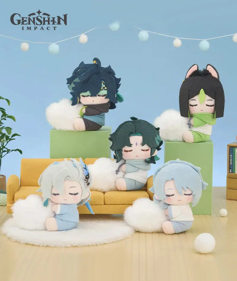 ZT01_1e5300a8-ad5b-426b-9124-58bca251fbbe mihoyo-Official Genshin Impact Sweet Dream Whispers Series Plush Keychain - Image 1