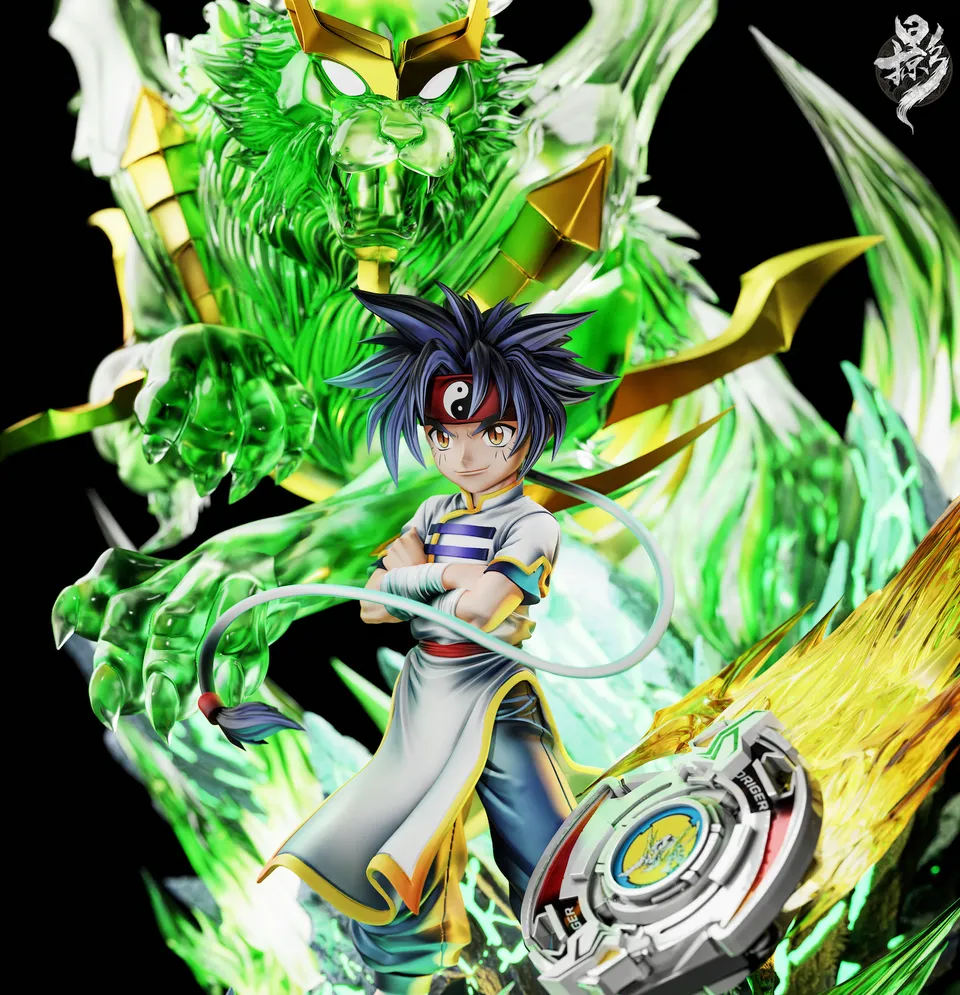 be7e40f1fb6a7bc0 【Pre order】LueYing Studio Beyblade Rei Kon & Driger GK Statue - Image 1
