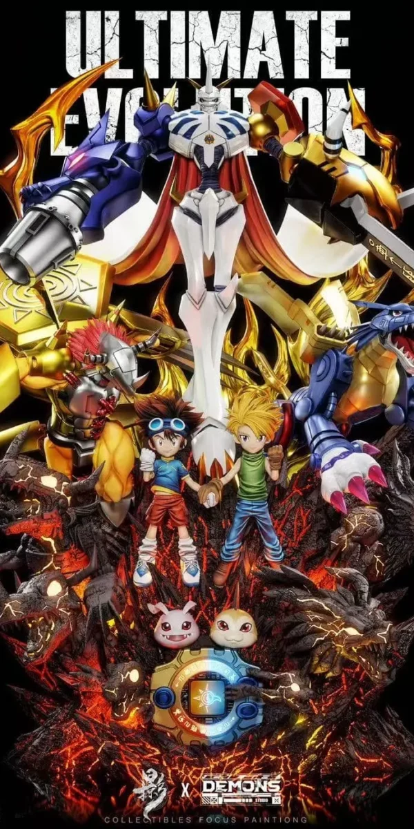 【Pre order】Lueying X Demons Studio Digimon Adventure Omegamon Ultimate Evolution Diorama With LED