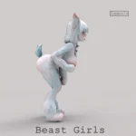 Lupacols Studio – Furry Kemono Musume Series Pink × White Kemono Musume Licensed Silicone Sex Doll - Image 11