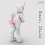 Lupacols Studio – Furry Kemono Musume Series Pink × White Kemono Musume Licensed Silicone Sex Doll - Image 10