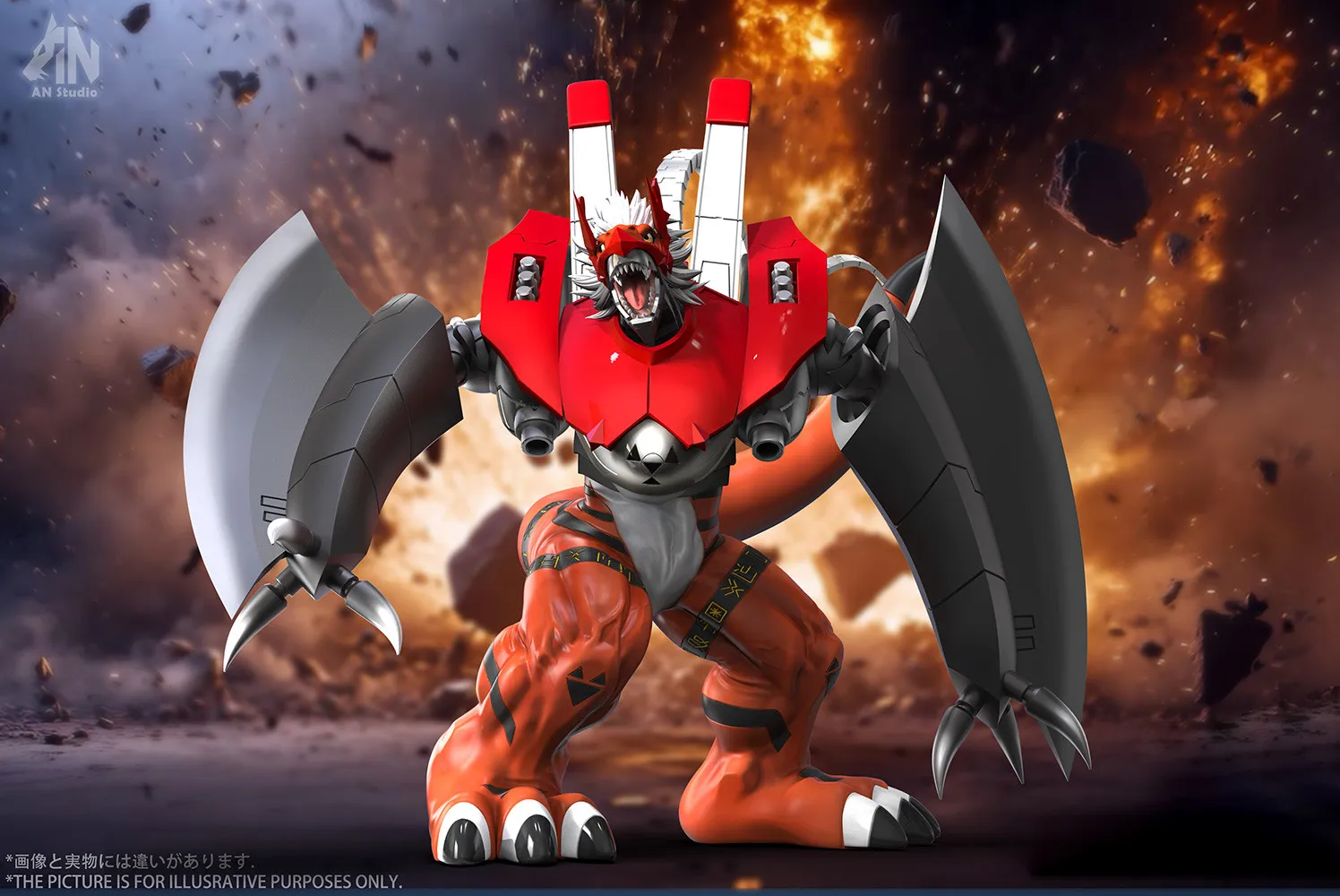 f2ac0bdeba094481 【Pre order】An Studio - Digimon Megalo Growmon - Image 1