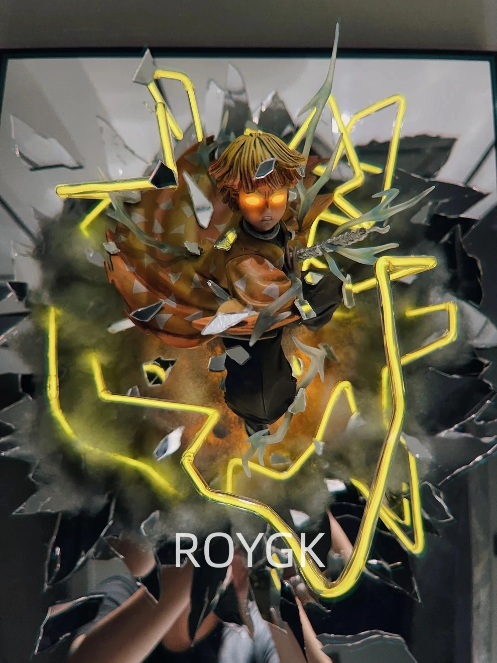 3_338452c5-3294-4224-ac05-1334a4df18c2 Demon slayer Zenitsu with yellow thunder lighting~Anime world !!50*60cm - Image 1