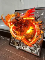 Demon slayer Rengoku Kyoujurou striking from broken mirror 50*60cm - Image 4