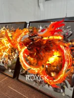 Demon slayer Rengoku Kyoujurou striking from broken mirror 50*60cm - Image 3