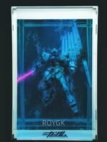 Nu Gundam RX-93 Water Suspension Light Effect Display Cabinet Ornament