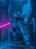 Nu Gundam RX-93 Water Suspension Light Effect Display Cabinet Ornament - Image 4