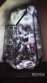 Gundam RX-78-2 Originator Snow Battle Scene Figurine with Acrylic Display Case