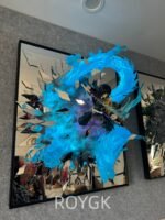 Demon Slayer-Tomioka Giyuu Water Dragon Shattered Mirror Statue, 3D Floating Photo Frame Figure - Image 2