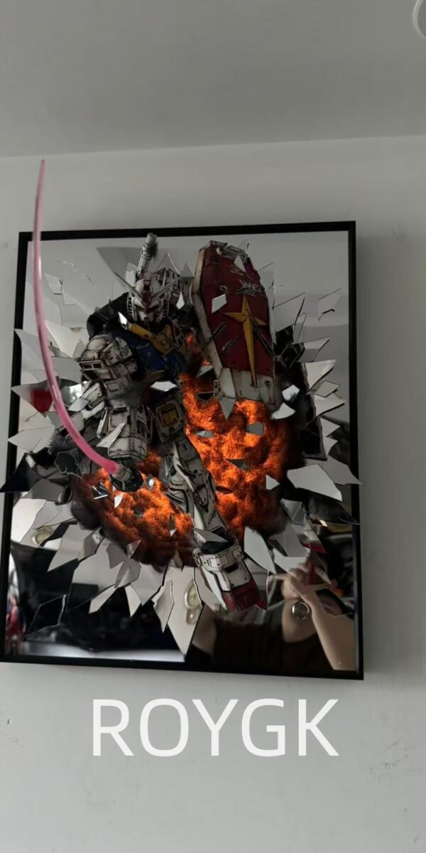Broken Mirror Primitive Gundam RX-78-2 3D Stereoscopic Painting